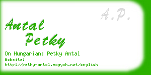 antal petky business card